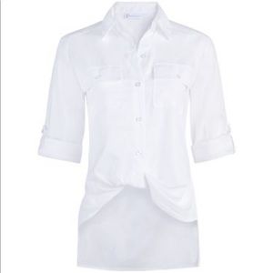 NY&CO Button-down Twist-Front Shirt